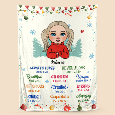 God Says I Am(For Kid) - Personalized Blanket - Meaningful Gift For Birthday