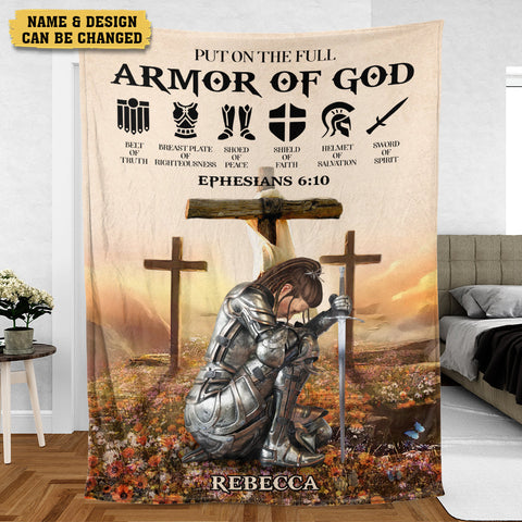 Armor of God - Personalized Blanket - Meaningful Gift For Birthday