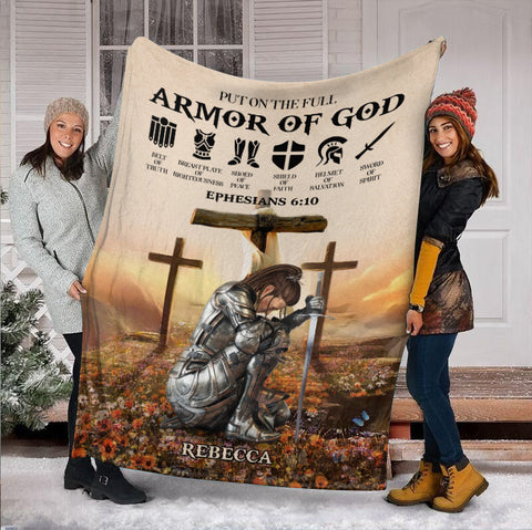 Armor of God - Personalized Blanket - Meaningful Gift For Birthday