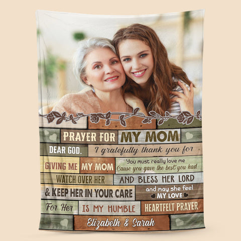 Prayer For My Mom - Personalized Blanket - Meaningful Gift For Birthday