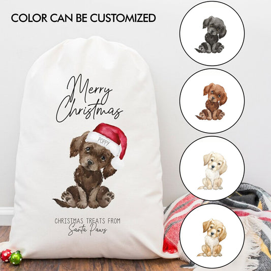 Personalized Labrador Christmas Treat Bag - Dog Christmas Treat Bag