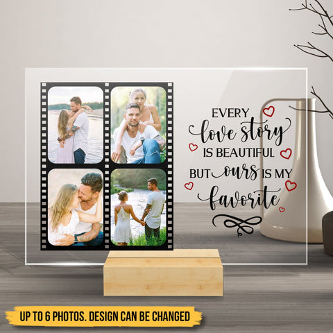 Photo Every Love Story Is Beautiful - Personalized Acrylic Plaque