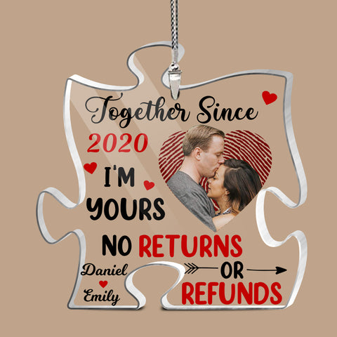 Personalized I'm Yours No Returns Or Refunds Car Ornament - Best Gift For Couple