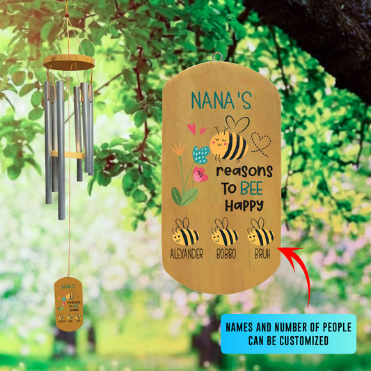 Personalized Wind Chimes Gift - Grandparent's Day Gift - Gift for Nana