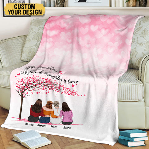 Mother & Daughters Is Forever - Personalized Blanket - Best Gift For Mother