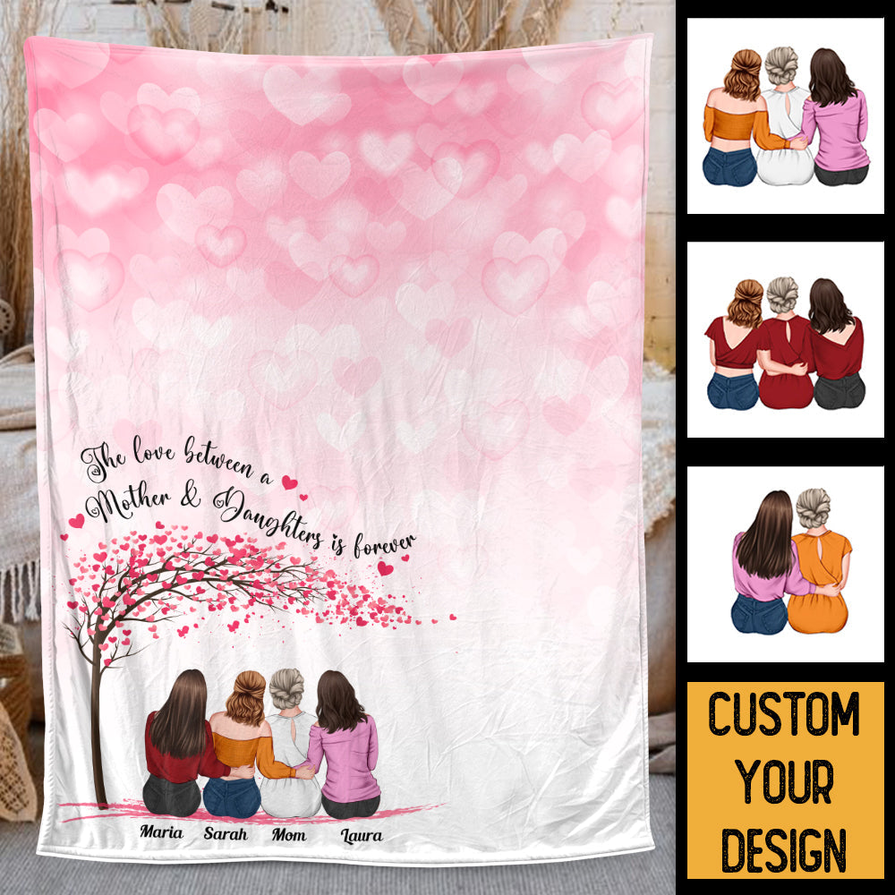Mother & Daughters Is Forever - Personalized Blanket - Best Gift For Mother