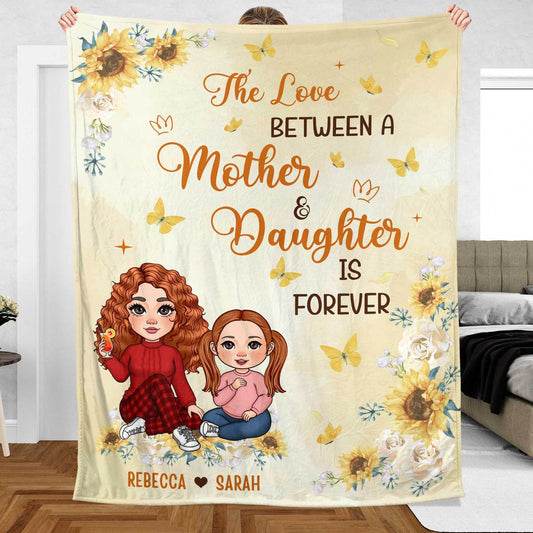 The Love Between Mother & Daughter - Personalized Blanket - Best Gift For Granddaughter