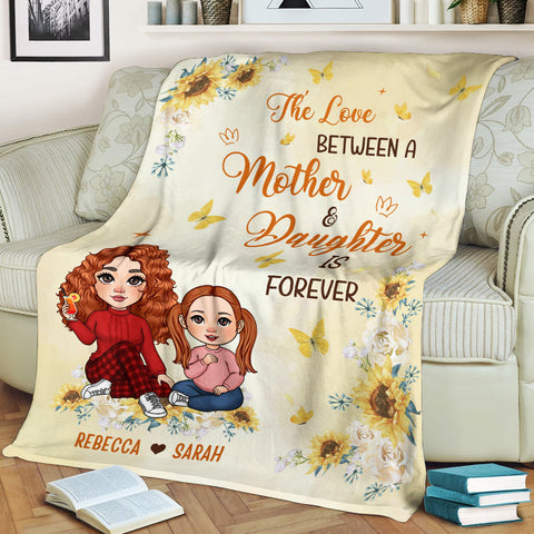 The Love Between Mother & Daughter - Personalized Blanket - Best Gift For Granddaughter
