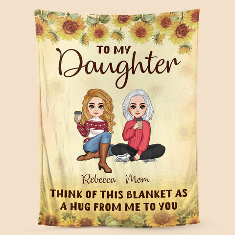 To My Daughter Flower - Personalized Blanket - Meaningful Gift For Birthday