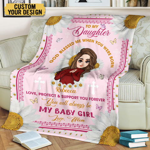 To My Daughter Daisy - Personalized Blanket - Meaningful Gift For Birthday