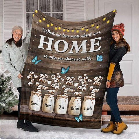 Our Home - Personalized Blanket - Meaningful Gift For Family