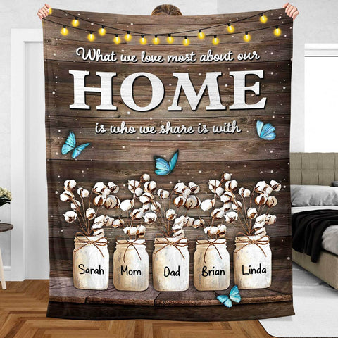 Our Home - Personalized Blanket - Meaningful Gift For Family