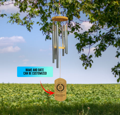 Anniversary Wind Chime - Personalized Anniversary Gift for Couples, Parents