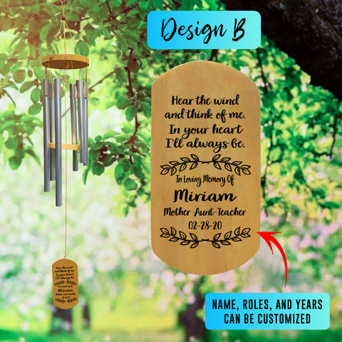 Personalized In Loving Memory Of Wind Chimes - Remembrance Wind Chine