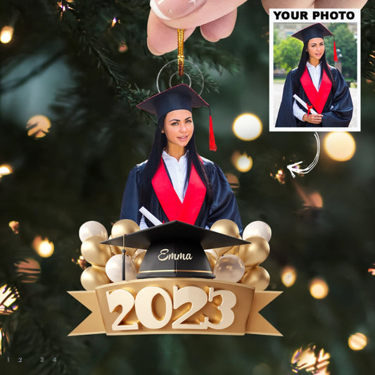 Custom Photo Ornament, Graduation Ornament, Class Of 2023, Graduation Gifts | Graduation