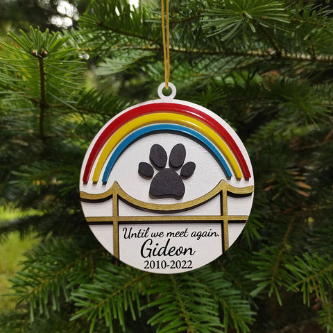 Dog Rainbow Bridge Memorial Pet Ornament