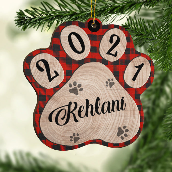 Dog Paw - Christmas Is Coming - Personalized Shaped Ornament