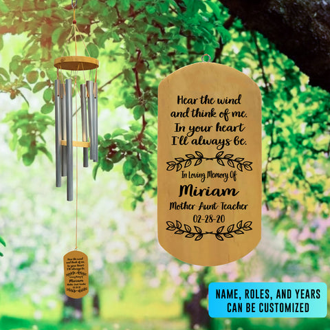 Personalized In Loving Memory Of Wind Chimes - Remembrance Wind Chine