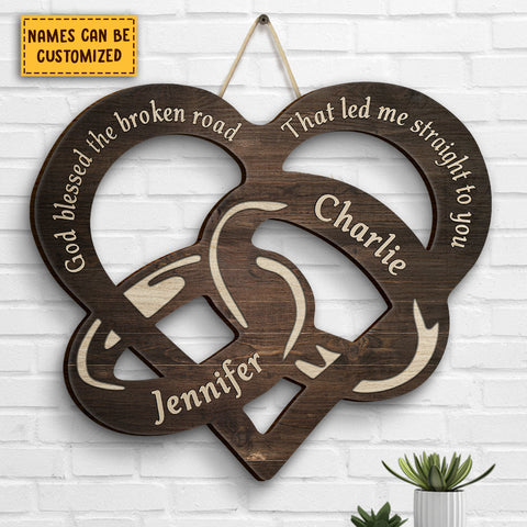 From The First Kiss Till The Last Breath - Gift For Couples, Husband Wife, Personalized Shaped Wood Sign