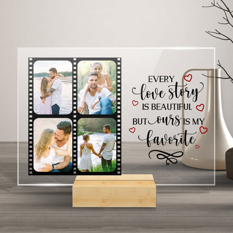 Photo Every Love Story Is Beautiful - Personalized Acrylic Plaque