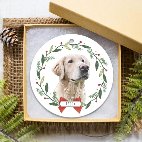 Custom Dog Ornament Made from Photo Christmas Ornament