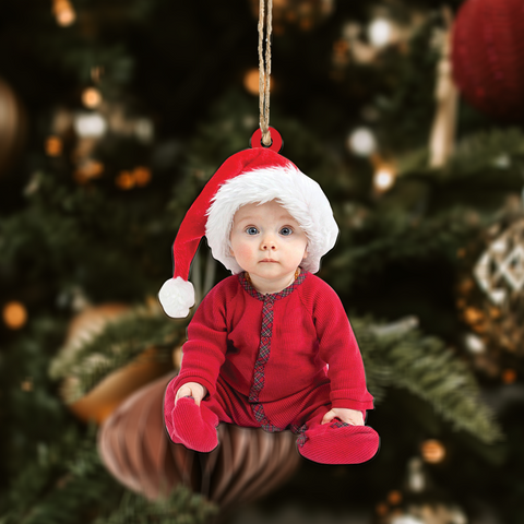Personalized Photo Ornament - Gift For Baby - Customized Your Photo Ornament - Baby First Christmas Ornament | kid