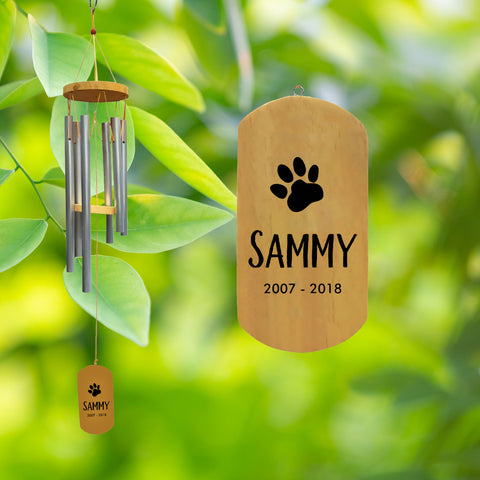 Custom Pet Memorial Wind Chime - Remembrance Wind Chime