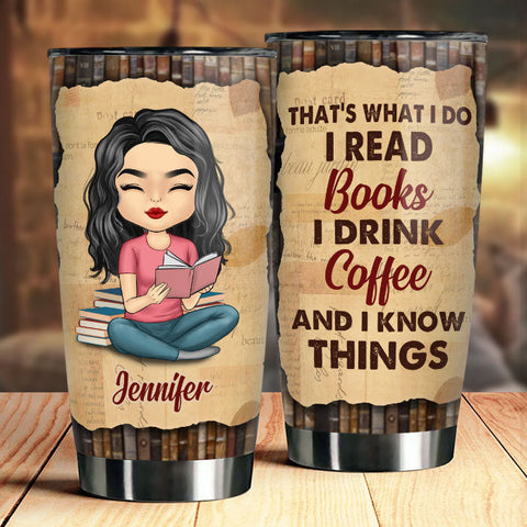 Just A Girl Who Love Books Just One More Chapter - Personalized Tumbler