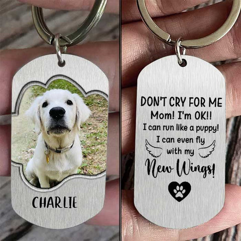Don't Cry For Me - Personalized Keychain - Upload Image, Gift For Pet Lovers