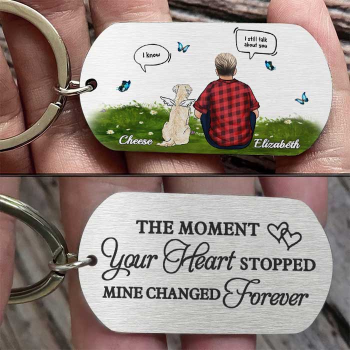 My Heart Changed Forever - Personalized Keychain - Gift For Pet Lovers