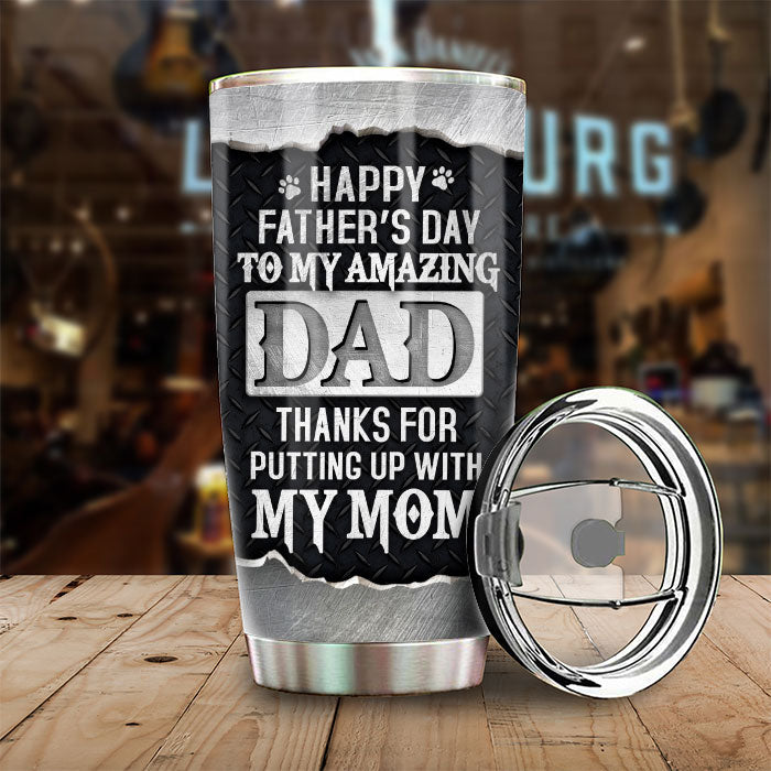 To Our Amazing Dog Dad - Personalized Tumbler - Gift For Father's Day