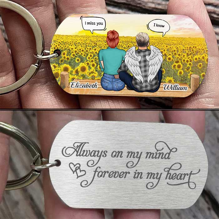 Always On My Mind, Forever In My Heart - Personalized Keychain