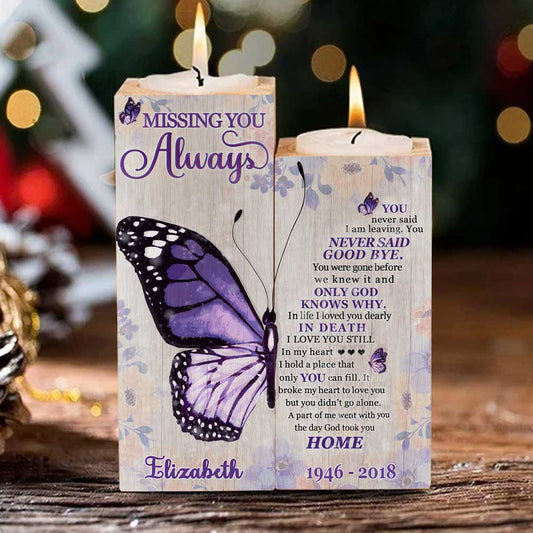 Missing You Always - Personalized Candle Holder