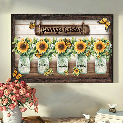 Grandma's Garden - Personalized Horizontal Poster