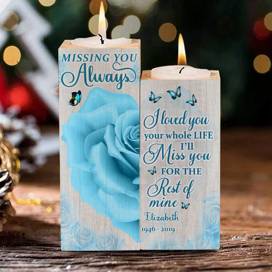 You DidnŸ??t Go Alone, A Part Of Me Went With You - Personalized Candle Holder