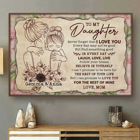 I Can Promise To Love You For The Rest Of My Life - Personalized Horizontal Poster