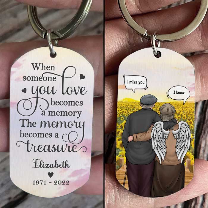 When Someone You Love Becomes A Memory, The Memory Becomes A Treasure - Personalized Keychain