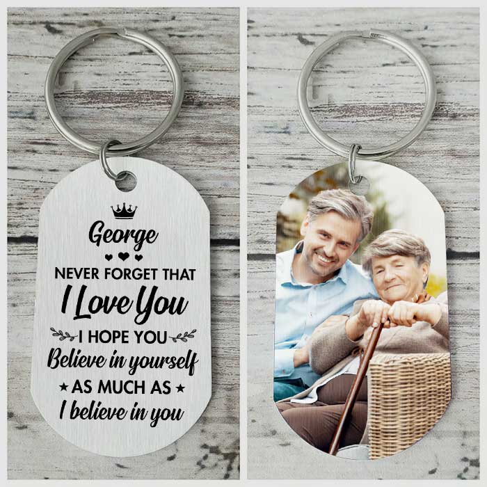 I Hope You Believe In Yourself - Upload Family Photo - Personalized Keychain