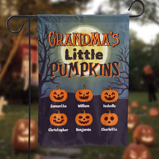 Halloween Night - Little Pumpkins - Personalized Flag