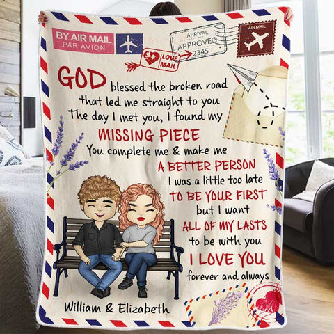 You Complete Me And Make Me A Better Person - Gift For Couples, Personalized Blanket