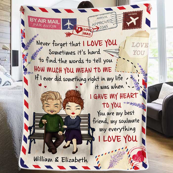 I Gave My Heart To You - Gift For Couples, Personalized Blanket