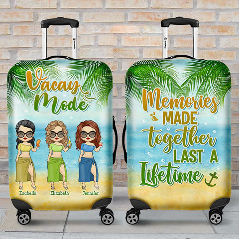 Memories Made Together Last A Lifetime - Gift For Bestie, Personalized Luggage Cover