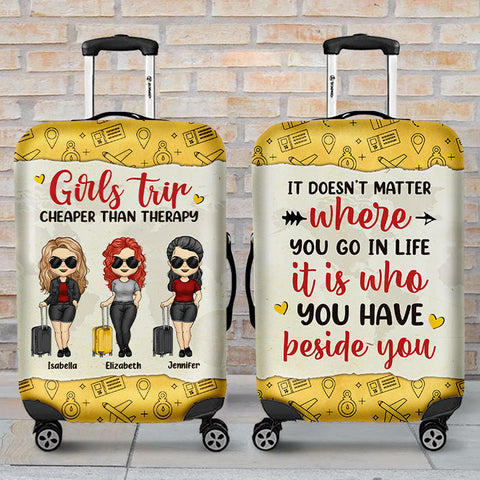 Girls Trip Cheaper Than Therapy  - Personalized Luggage Cover