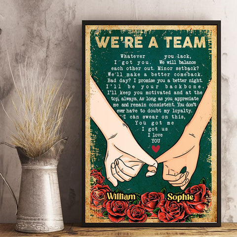 We're A Team - Personalized Vertical Poster