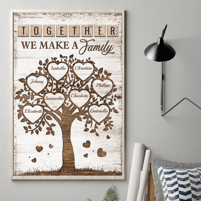 Together We Make A Family - Personalized Vertical Poster
