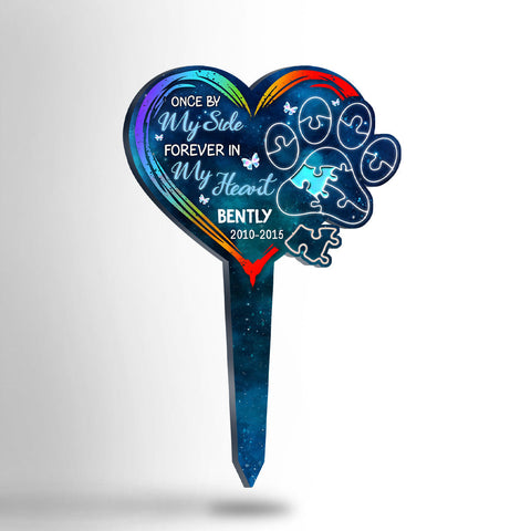 Once By My Side Forever In My Heart - Personalized Garden Stake
