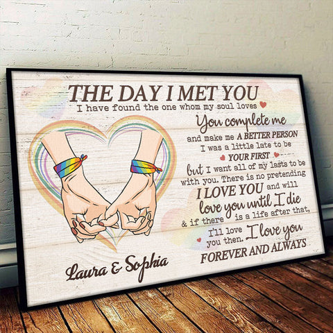You're The One Whom My Soul Loves, LGBTQ+ Couples - Gift For Couples, Personalized Horizontal Poster