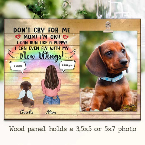 Don't Cry For Me, Mom! I Can Even Fly With My New Wings - Personalized Photo Frame