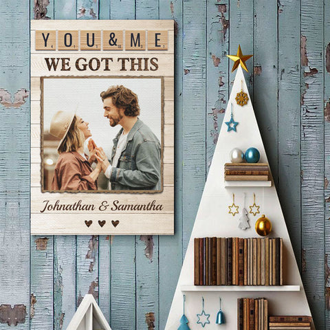 Together Is Our Favorite Place To Be - Upload Image, Gift For Couples - Personalized Vertical Poster