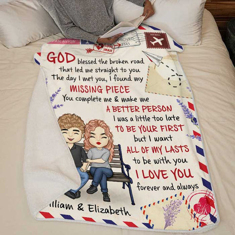 You Complete Me And Make Me A Better Person - Gift For Couples, Personalized Blanket